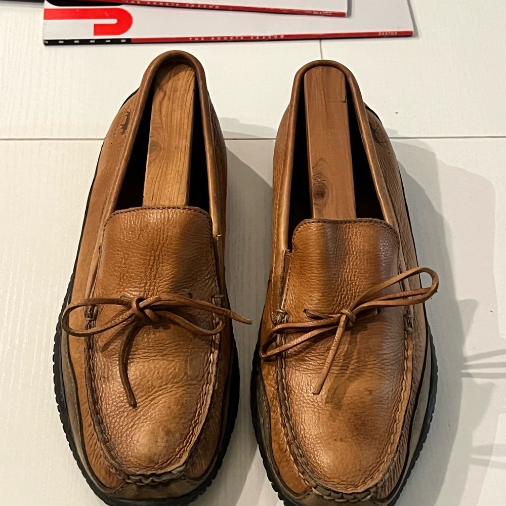 Men's Brown Leather Slip-On Loafers